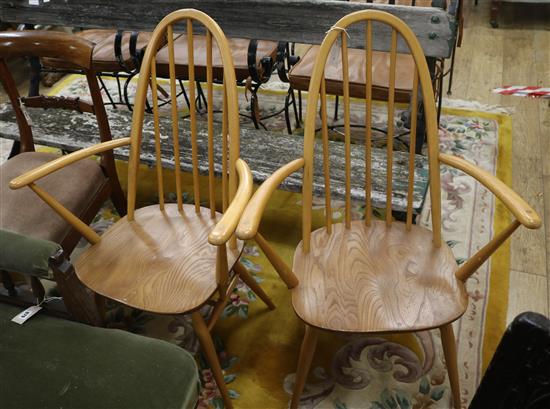 A pair of Ercol armchairs